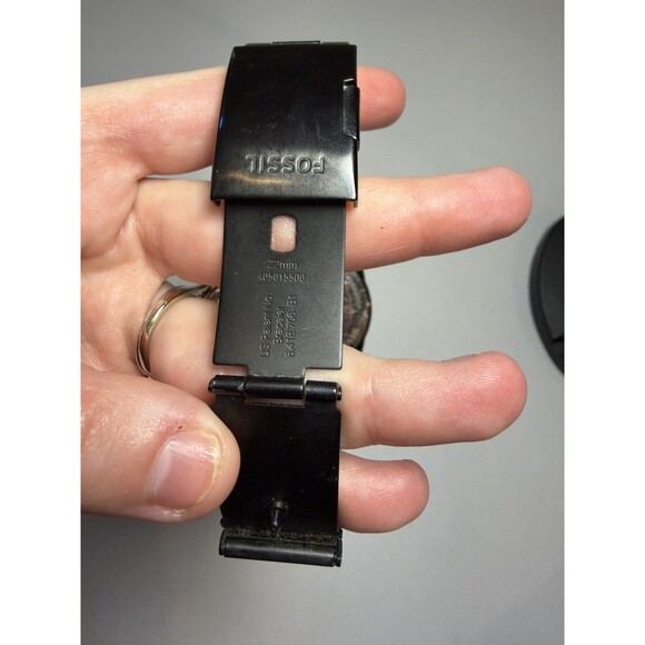 Fossil FS4775IE Black Stainless Steel Watch – Not Working – For Parts/Repair - Picture 4 of 9